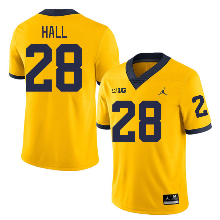 Benjamin Hall Michigan Jersey,Michigan Wolverines #28 Benjamin Hall Jersey Youth-Maize